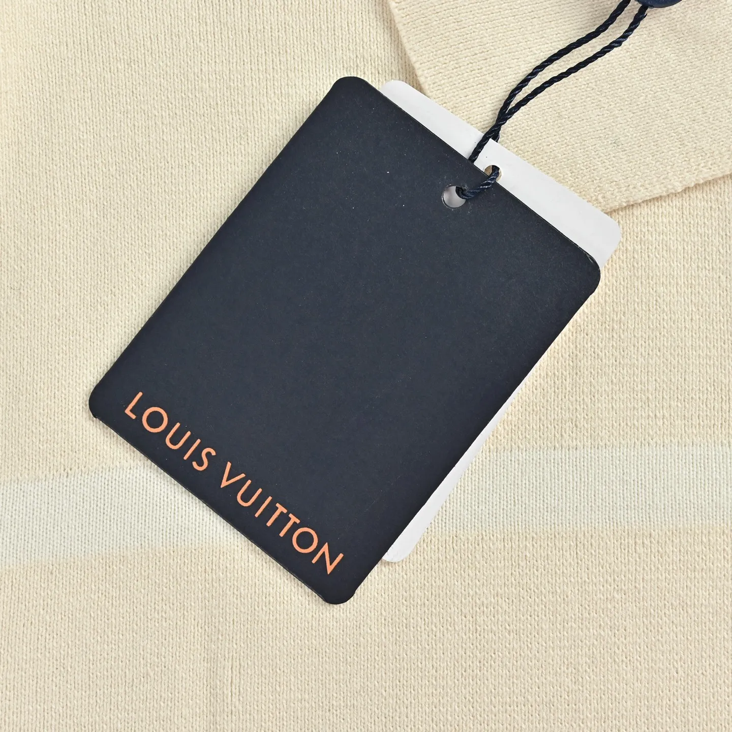 Louis Vuitton/Louis Vuitton leather label color block knitted Polo sweater